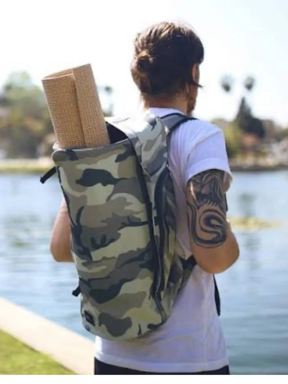 The Original Yoga Sak Yoga Mat Backpack Gym Bag in Charcoal Grey